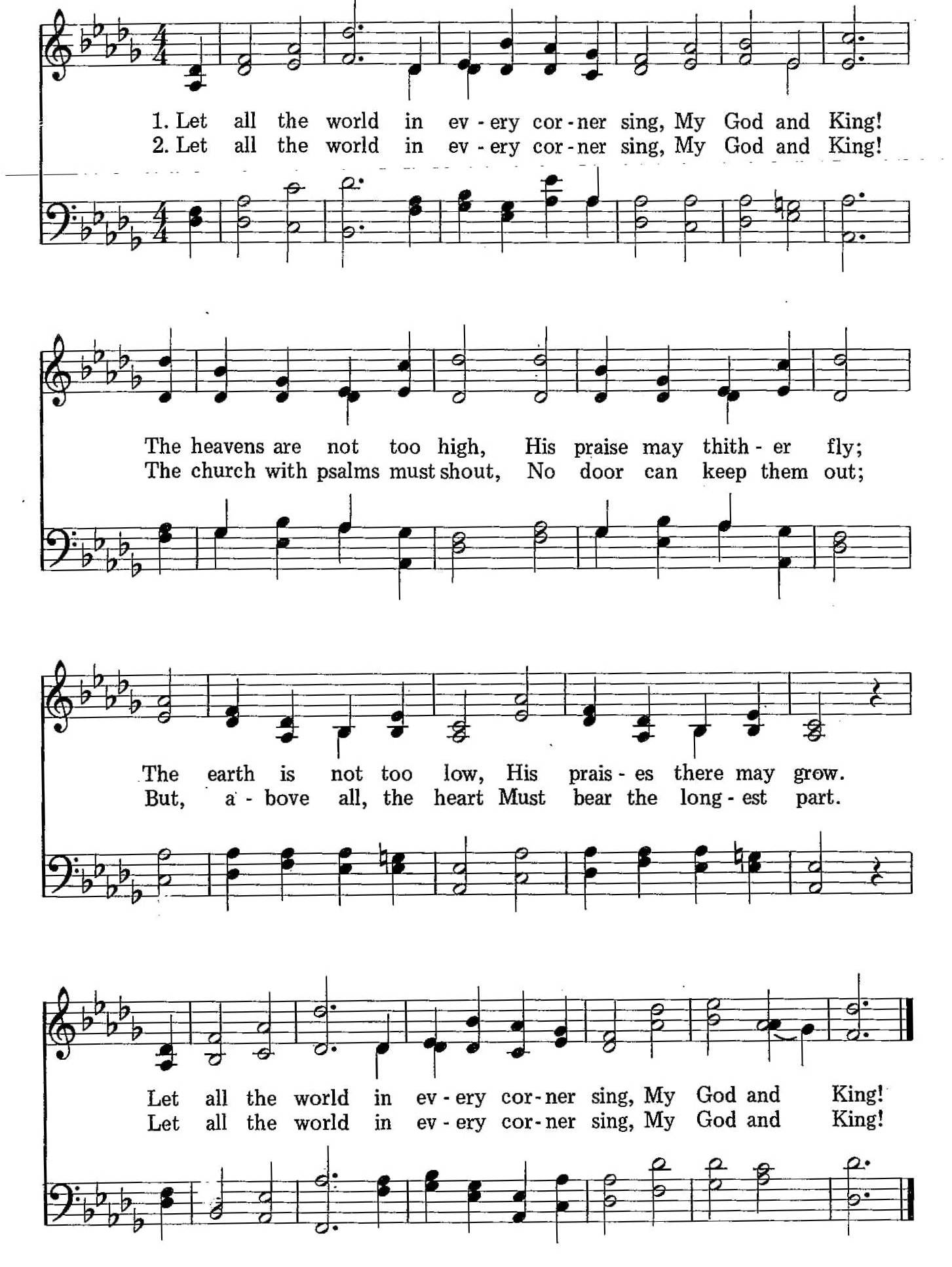 009 Let All the World in Every Corner Sing SDA Hymnal